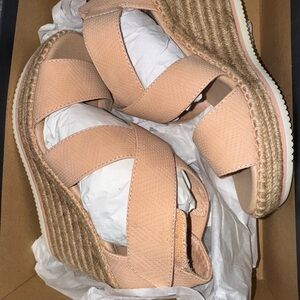 Dr. Scholl's Blush Espadrille Wedges